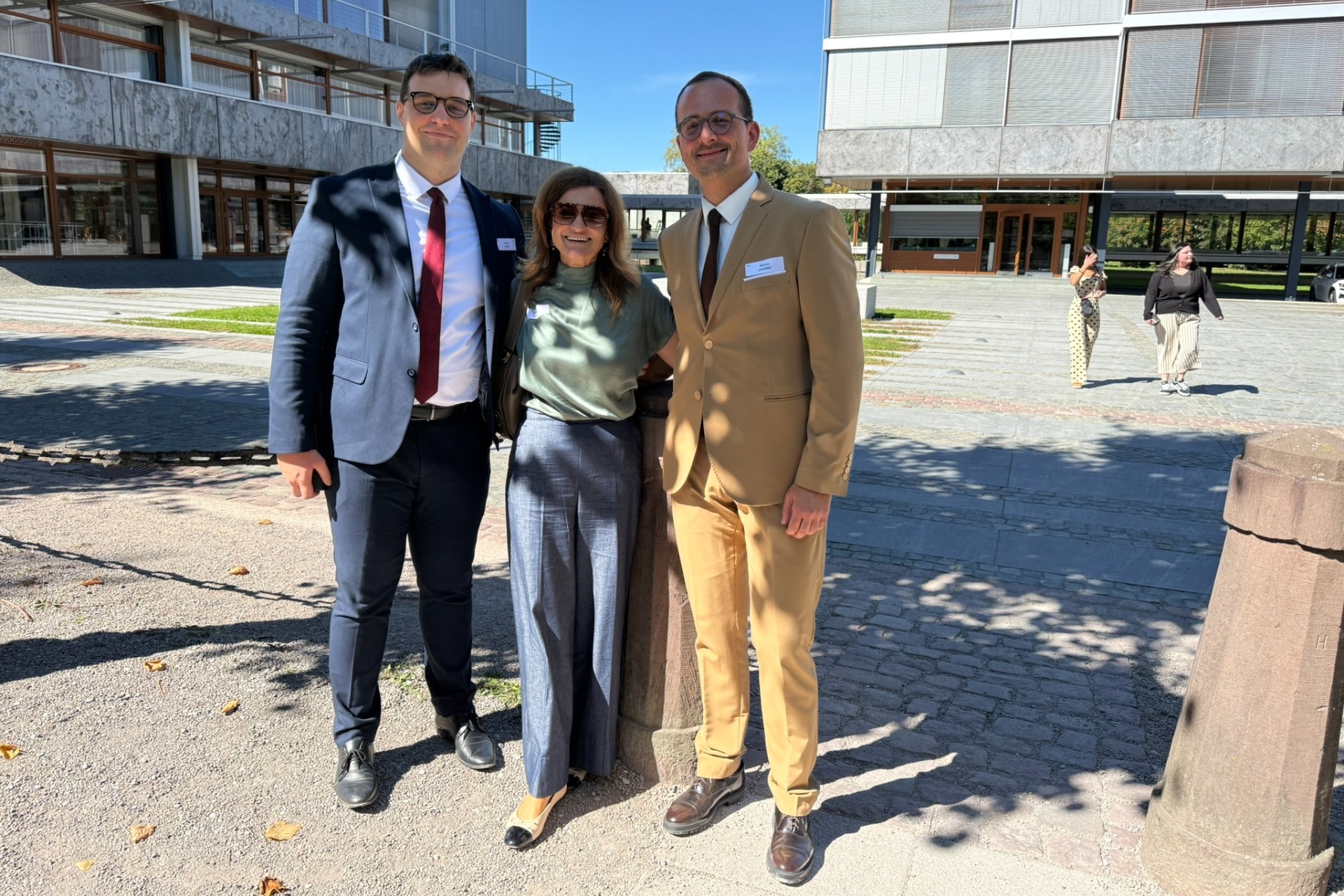 From left to right: Kristijan Karan, Joanna Kuzaj, Friends of ERA Liaison and involved in the Academy of European Law (ERA) Scholarship Programme, and Slavko Jandrić, in front of Germany’s Federal Constitutional Court in Karlsruhe. From left to right: Kristijan Karan, Joanna Kuzaj, Friends of ERA Liaison and involved in the Academy of European Law (ERA) Scholarship Programme, and Slavko Jandrić, in front of Germany’s Federal Constitutional Court in Karlsruhe.